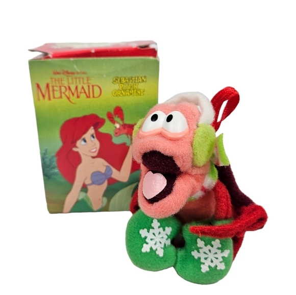 Vintage McDonald's Disney Little Mermaid Sebastian Plush Christmas Ornament - Picture 9 of 9